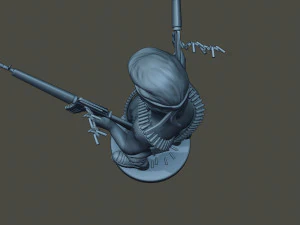 donald trump ramboman 3D Print Model