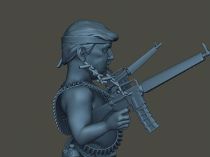donald trump ramboman 3D 打印模型