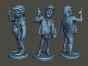 donald trump finger up 3Dプリントモデル