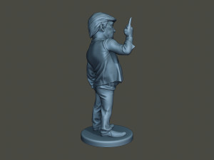 donald trump finger up 3Dプリントモデル