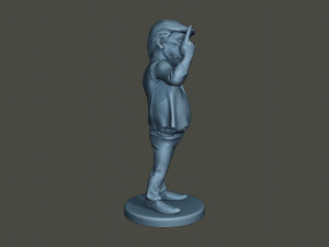 donald trump finger up 3Dプリントモデル
