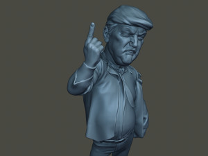 donald trump finger up 3Dプリントモデル