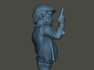donald trump finger up 3Dプリントモデル