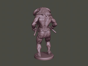 minotaur warrior agressive two axes Modello di stampa 3D