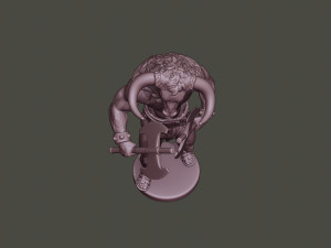 minotaur warrior agressive two axes Modello di stampa 3D