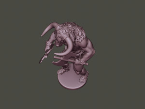 minotaur warrior agressive two axes Modello di stampa 3D