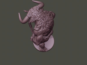 minotaur warrior agressive two axes Modello di stampa 3D