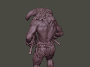 minotaur warrior agressive two axes Modello di stampa 3D