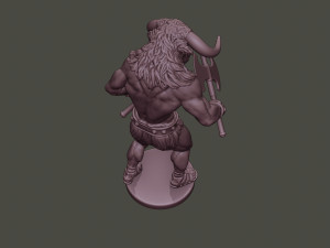 minotaur warrior agressive two axes Modello di stampa 3D