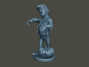 donald trump zombie halloween 3D Принт Модель