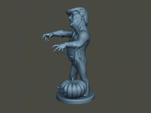 donald trump zombie halloween Modelo de impresión 3D