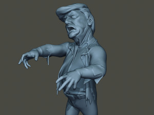 donald trump zombie halloween 3D Принт Модель