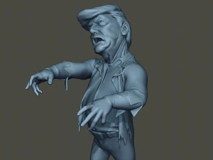 donald trump zombie halloween Modelo de impresión 3D