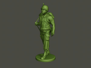 american soldier ww2 walking a5 Modello di stampa 3D
