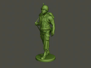 american soldier ww2 walking a5 3D Print Model