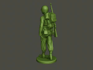 american soldier ww2 walking a5 3D Print Model