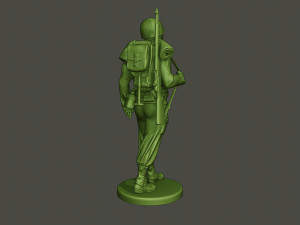american soldier ww2 walking a5 Modello di stampa 3D