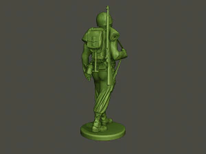 american soldier ww2 walking a5 3D Print Model