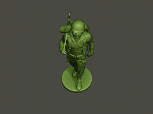 american soldier ww2 walking a5 Modello di stampa 3D