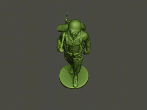 american soldier ww2 walking a5 3D Print Model