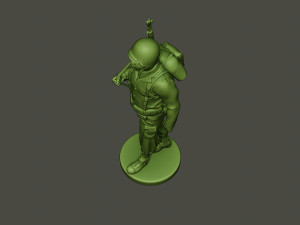 american soldier ww2 walking a5 Modello di stampa 3D