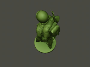 american soldier ww2 walking a5 Modello di stampa 3D
