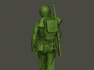 american soldier ww2 walking a5 3D Print Model