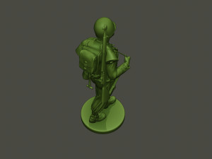 american soldier ww2 walking a5 Modello di stampa 3D