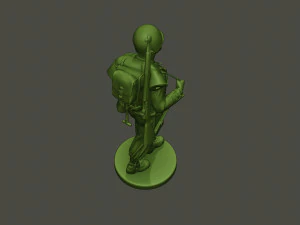 american soldier ww2 walking a5 3D Print Model