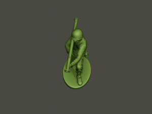 american soldier ww2 shoot crouched a4 Modèles 3D en vedette