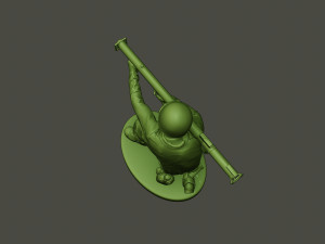 american soldier ww2 shoot crouched a4 Modèles 3D en vedette