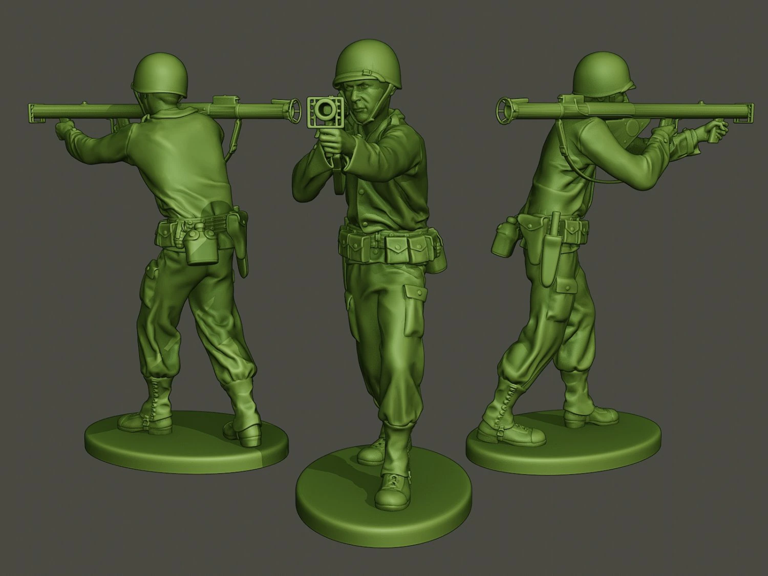 american soldier ww2 shoot stand a4 3D Print Model .c4d .max .obj .3ds .fbx .stl .blend 