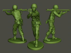 american soldier ww2 shoot stand a4 3Dプリントモデル