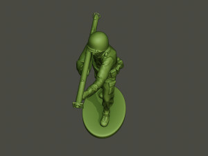 american soldier ww2 shoot stand a4 3D Baskı Modeli