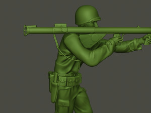 american soldier ww2 shoot stand a4 3D Baskı Modeli