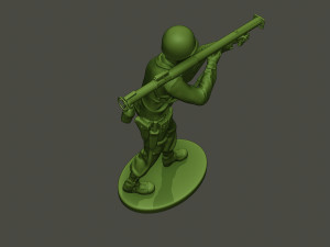 american soldier ww2 shoot stand a4 3D Baskı Modeli