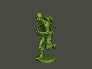 american soldier ww2 run a1 3D Print Model