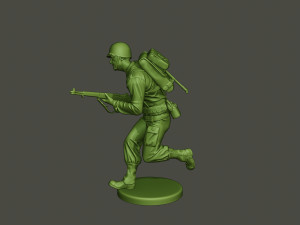 american soldier ww2 run a1 3D 프린트 모델