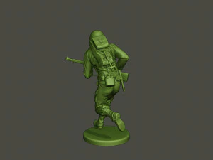 american soldier ww2 run a1 3D Print Model