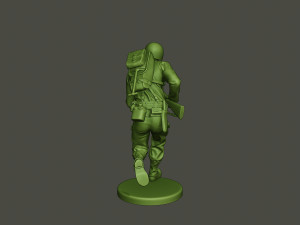 american soldier ww2 run a1 3D 프린트 모델