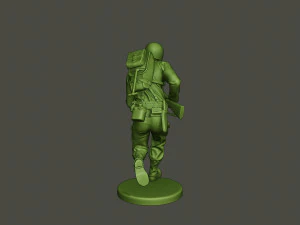 american soldier ww2 run a1 3D Print Model