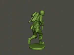 american soldier ww2 run a1 3D Print Model