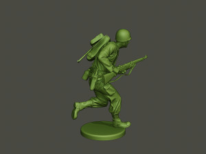 american soldier ww2 run a1 3D 프린트 모델