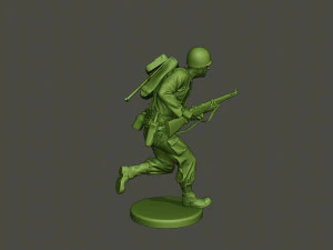 american soldier ww2 run a1 3D Print Model