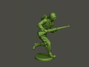 american soldier ww2 run a1 3D 프린트 모델