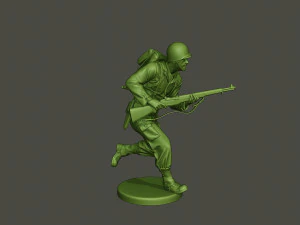 american soldier ww2 run a1 3D Print Model