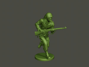 american soldier ww2 run a1 3D 프린트 모델