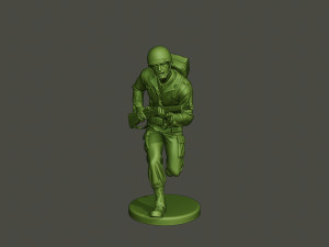 american soldier ww2 run a1 3D 프린트 모델