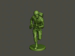 american soldier ww2 run a1 3D Print Model