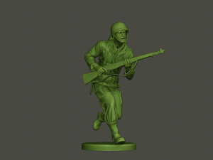 american soldier ww2 run a1 3D 프린트 모델